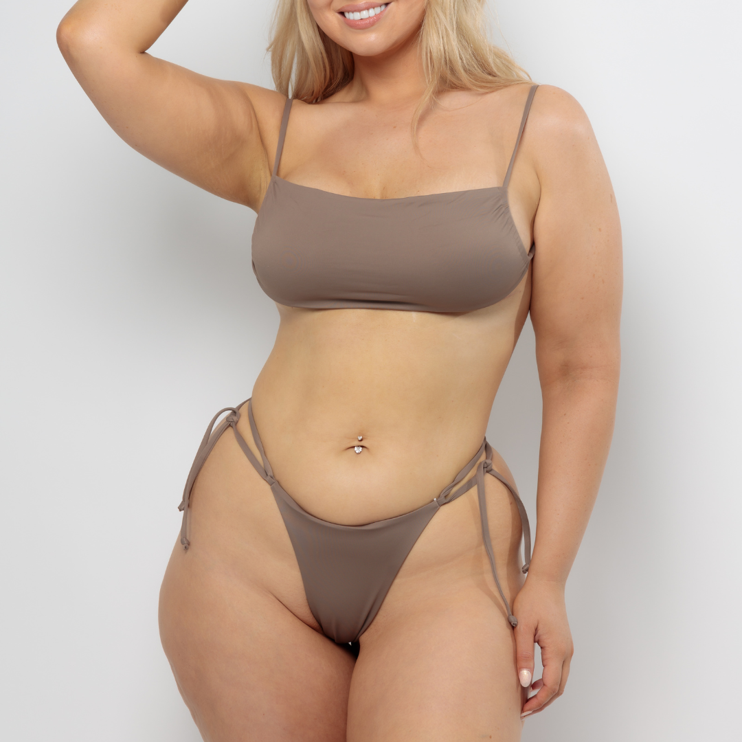 Plus size top thong swim