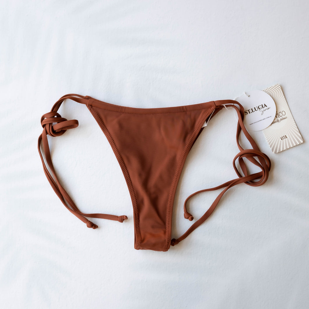 POSITANO String Bikini Bottom in Rust